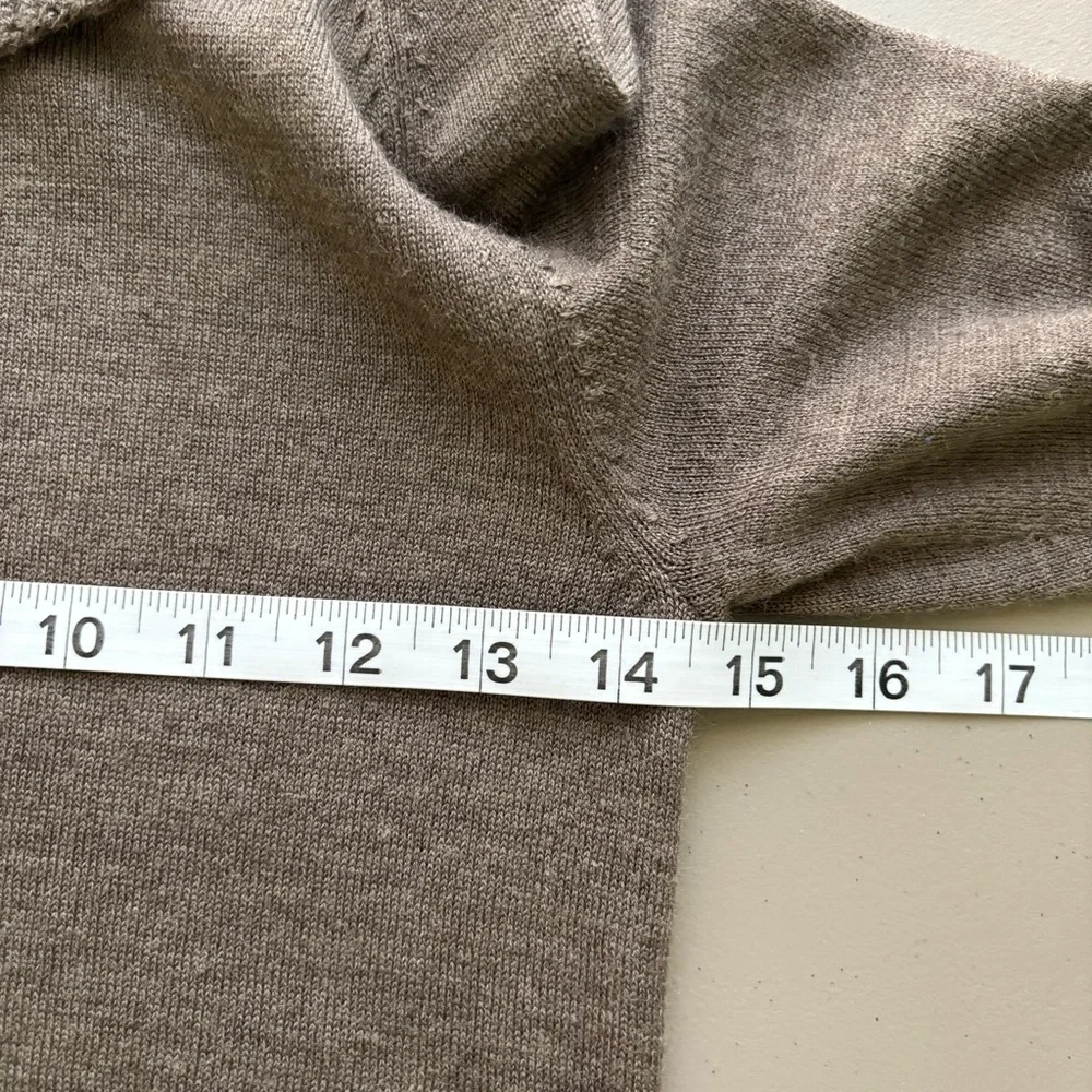 Smartwool Taupe brown Cowl Neck wool Sweater tunic pullover cozy warm - Picture 9 of 10